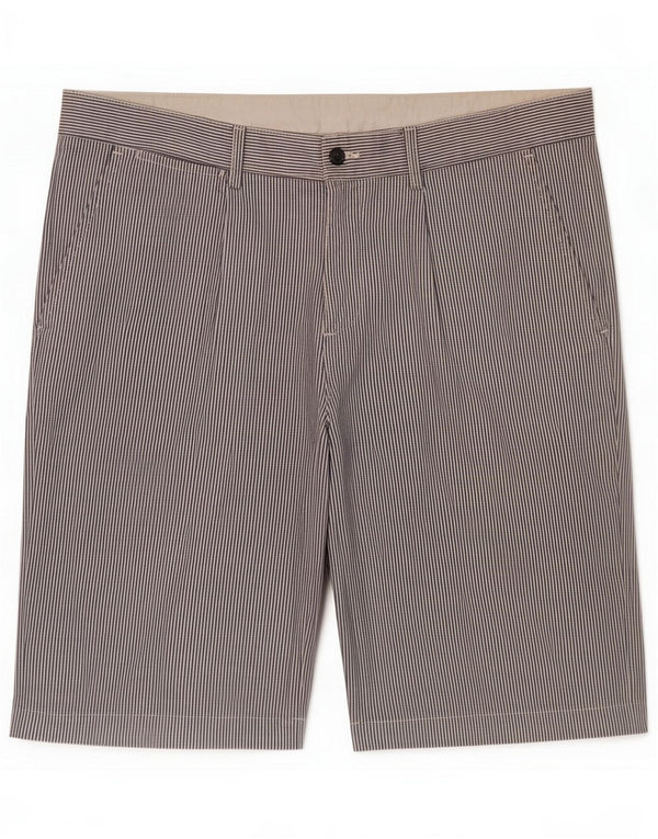 Kappa Mens Perfect Fit Chino Shorts IT 54 2XL W38 Blue Pinstripe Cotton