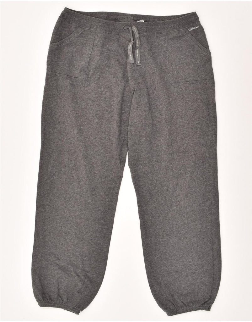 CALVIN KLEIN Mens Tracksuit Trousers Joggers Large Grey Cotton | Vintage Calvin Klein | Thrift | Second-Hand Calvin Klein | Used Clothing | Messina Hembry 