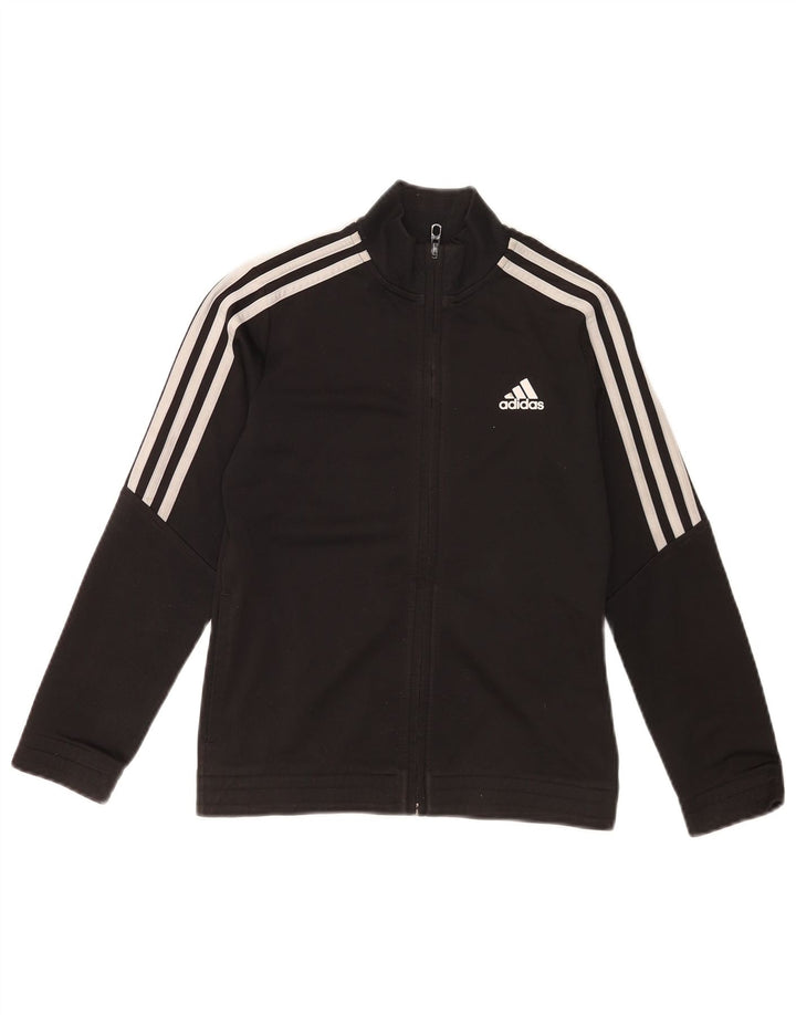 Adidas Boys Tracksuit Top Jacket 9-10 Years Black