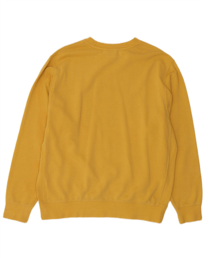 NIKE Mens Sweatshirt Jumper Large Yellow Cotton