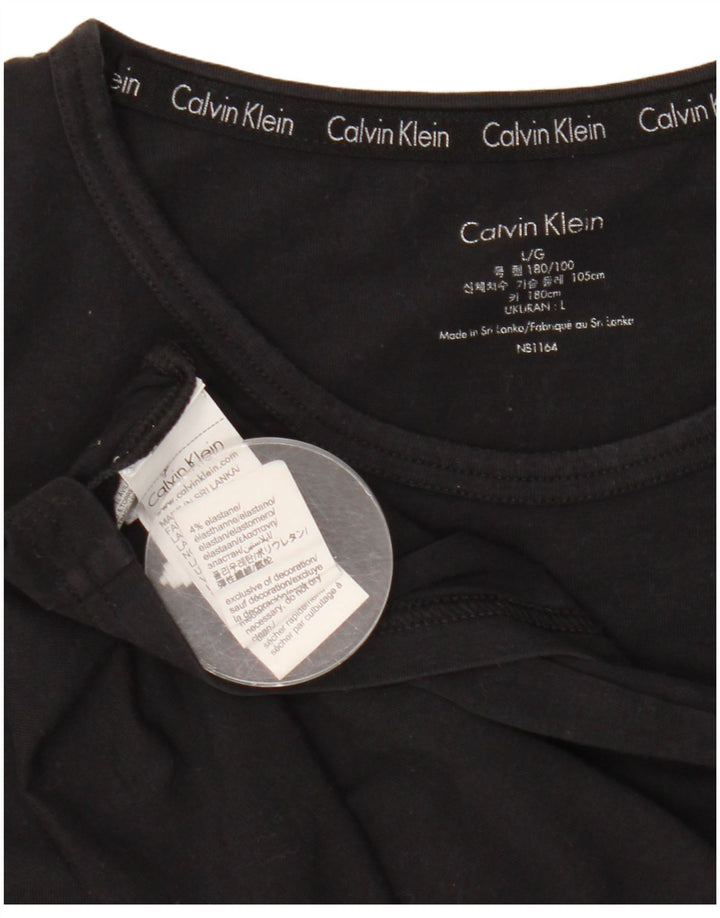 Calvin Klein Mens T-Shirt Top Large Black Cotton