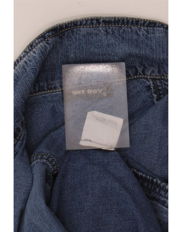 Wit Boy Womens Sleeveless Denim Dress UK 10 Small Blue Cotton