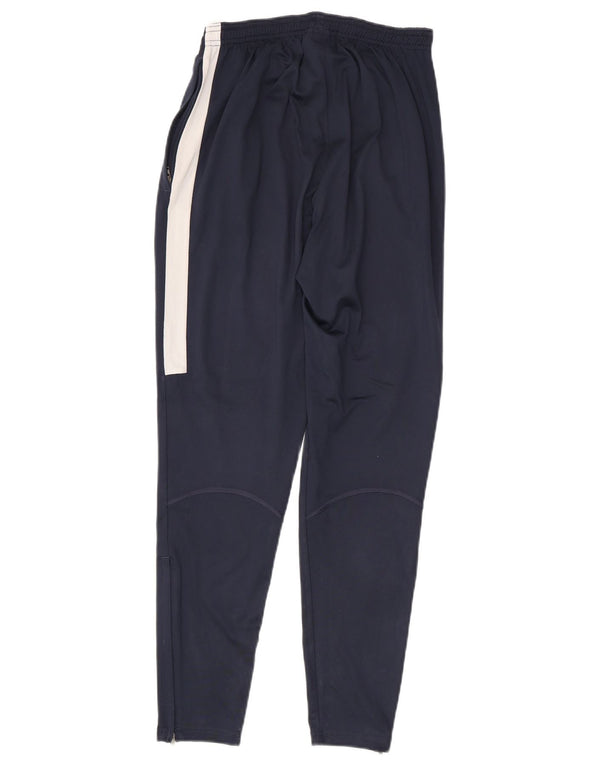 Nike Mens Dri Fit Tracksuit Trousers Small Navy Blue Colourblock Polyester