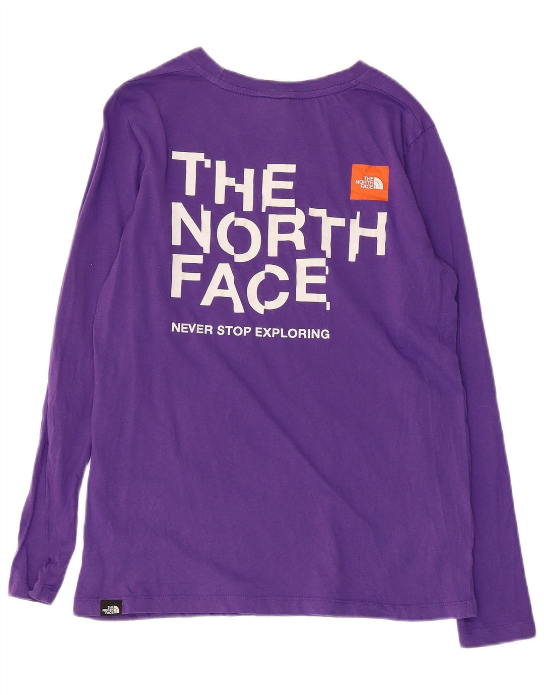THE NORTH FACE Womens Graphic Top Long Sleeve UK 10 Small Purple Cotton