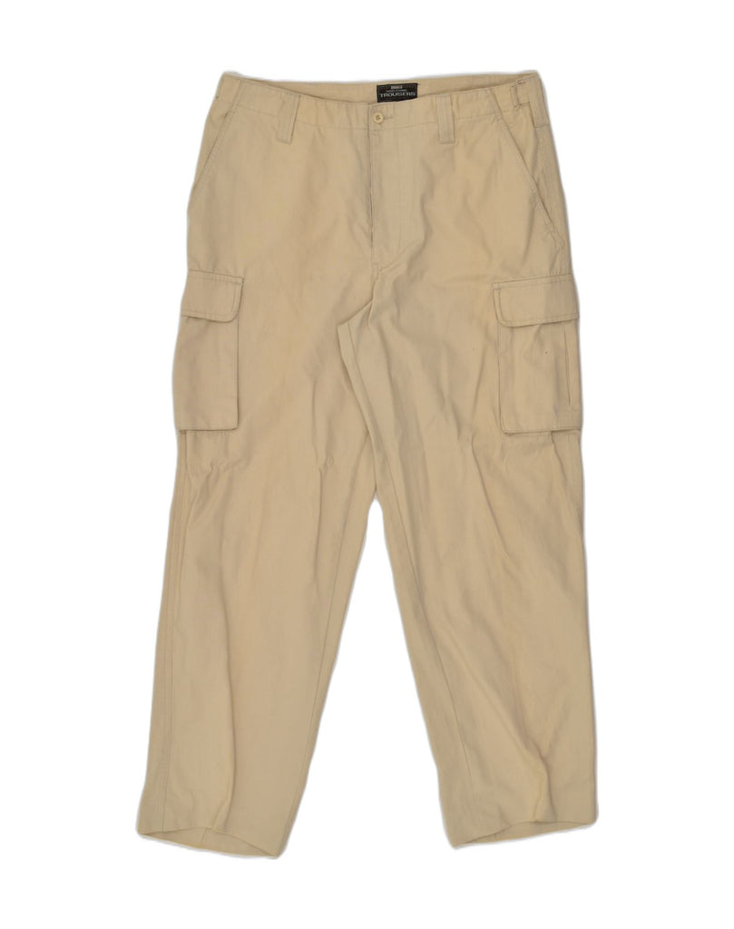 VINTAGE Mens Straight Cargo Trousers IT 50 Large W34 L29  Beige Cotton | Vintage Vintage | Thrift | Second-Hand Vintage | Used Clothing | Messina Hembry 