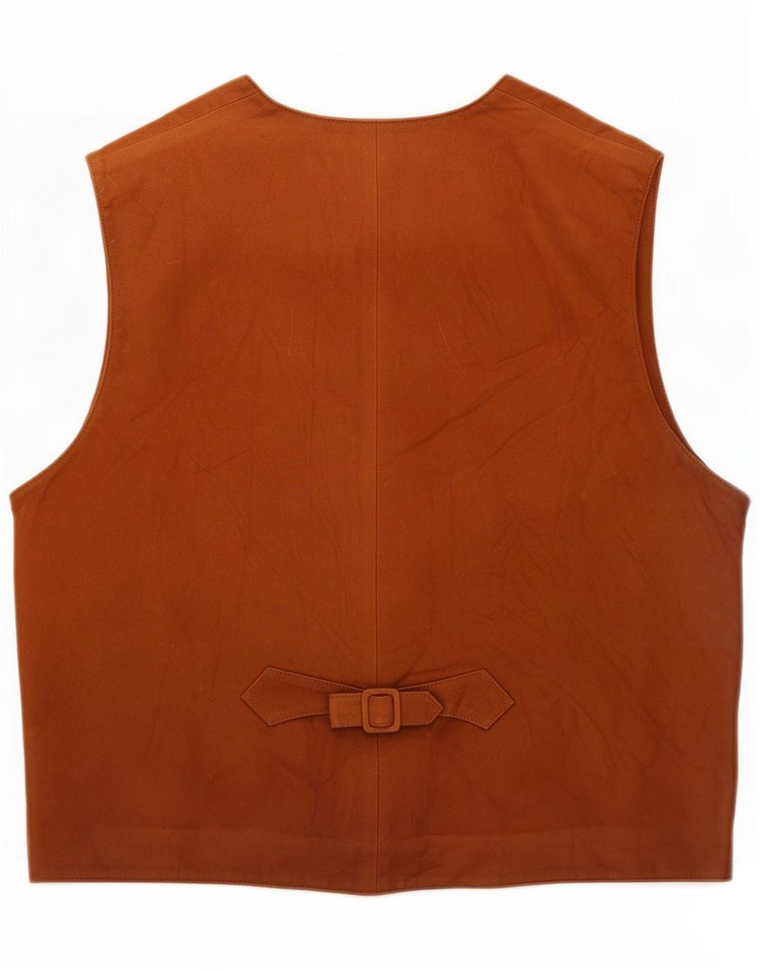 Vintage Mens Suede Waistcoat XL Brown