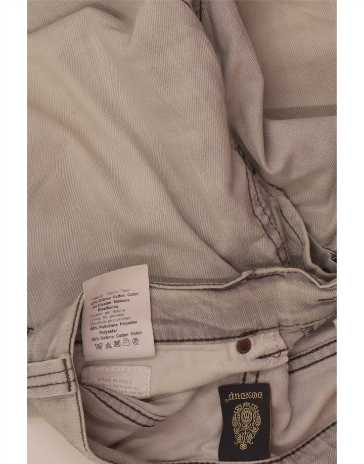 Dunlop Mens Slim Jeans W32 L29 Grey Cotton