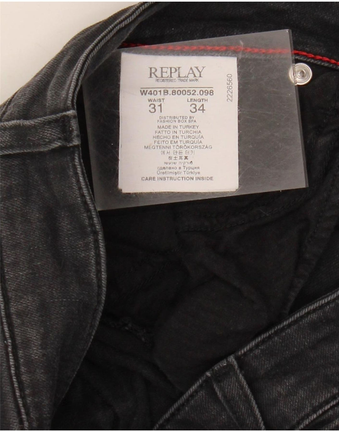 REPLAY Womens Jennpez Denim Shorts W31 Medium Black Cotton