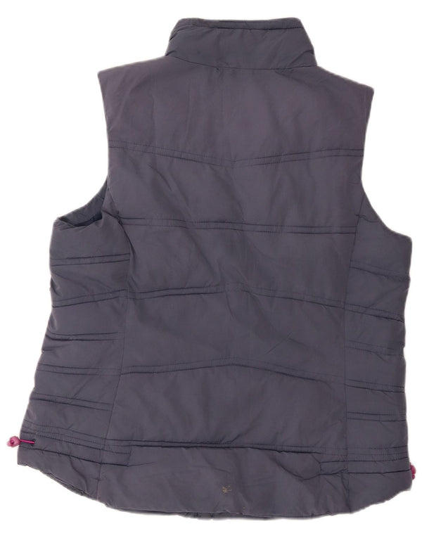 Weird Fish Womens Padded Gilet UK 14 Large Navy Blue Polyester