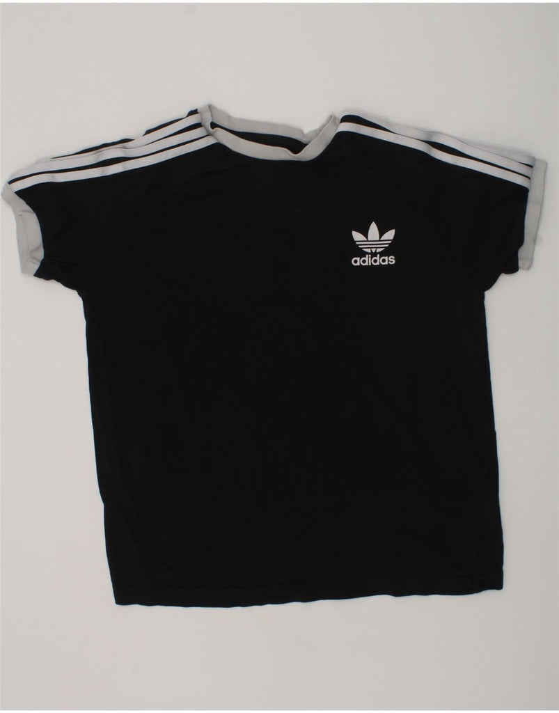 ADIDAS Boys T-Shirt Top 11-12 Years Medium  Black Cotton | Vintage Adidas | Thrift | Second-Hand Adidas | Used Clothing | Messina Hembry 