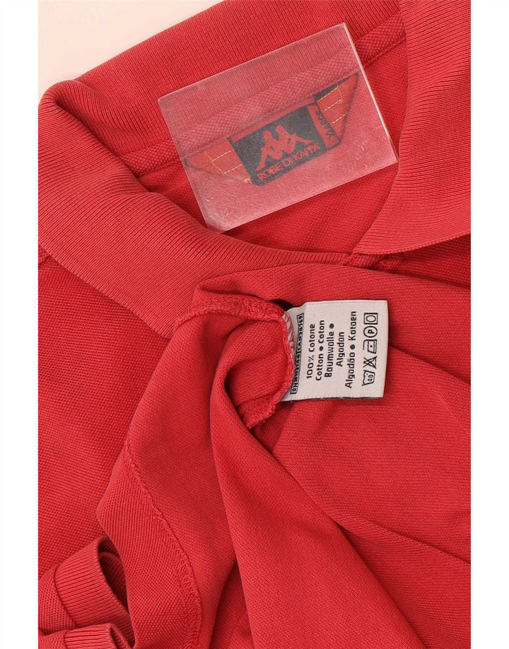 Kappa Mens Polo Shirt XL Red Cotton