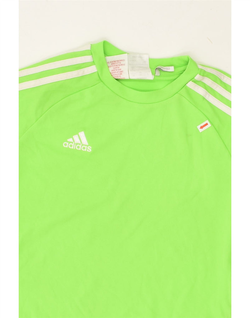 ADIDAS Boys T-Shirt Top 11-12 Years Green Polyester | Vintage Adidas | Thrift | Second-Hand Adidas | Used Clothing | Messina Hembry 