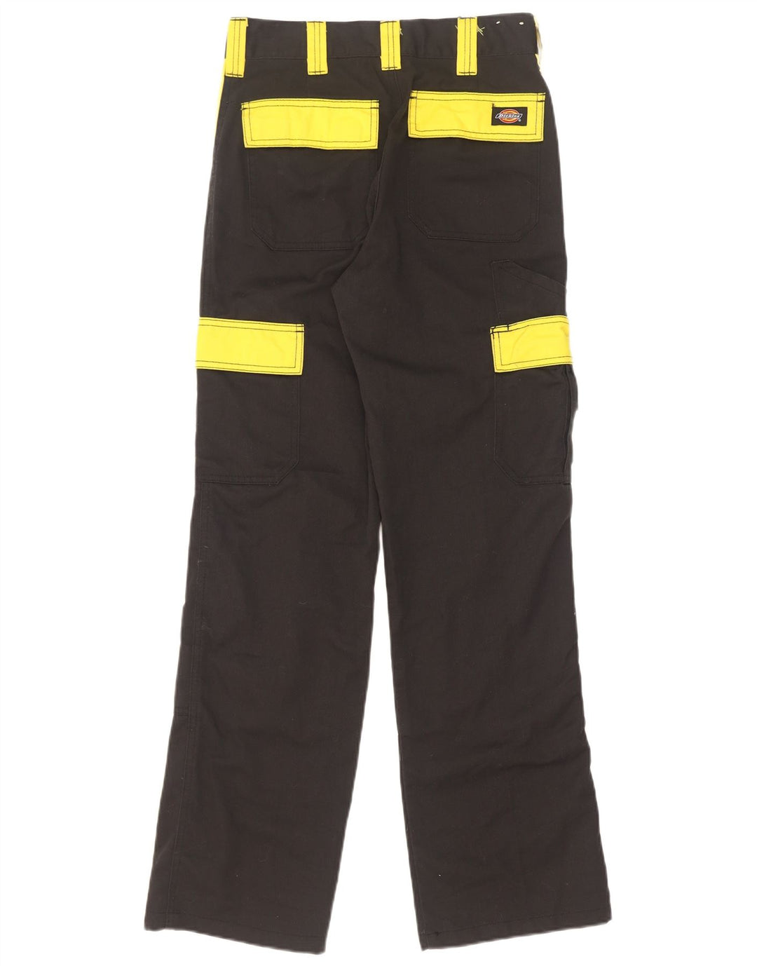 Dickies Mens Straight Cargo Trousers W26 L31 Black Colourblock Polyester