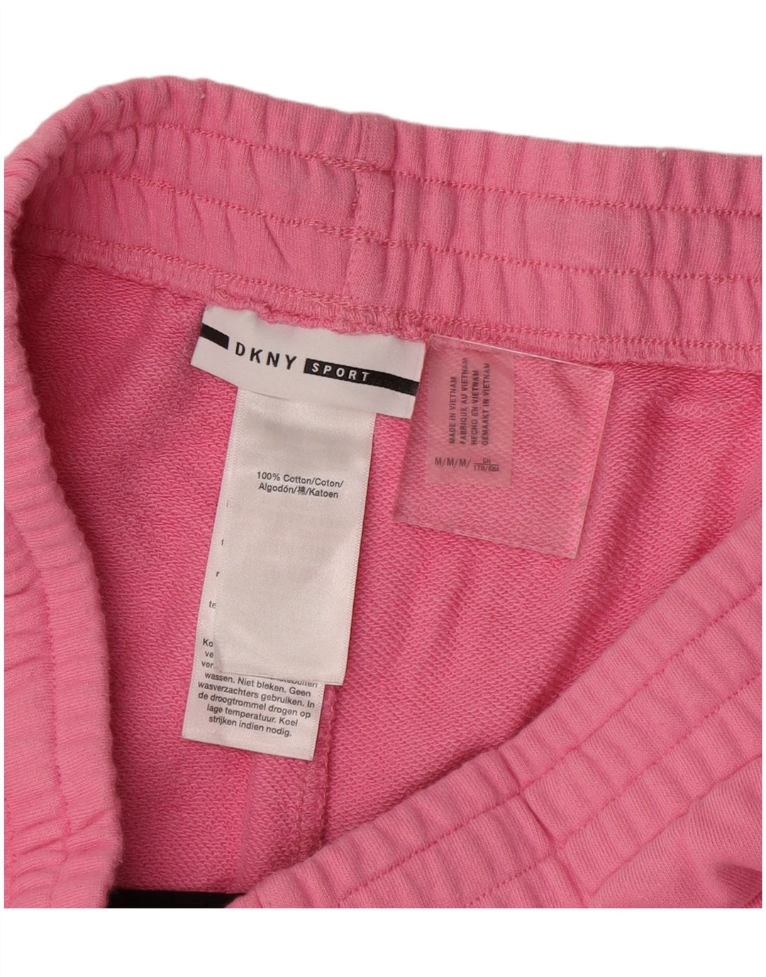 DKNY Womens Tracksuit Trousers Joggers UK 12 Medium  Pink Cotton