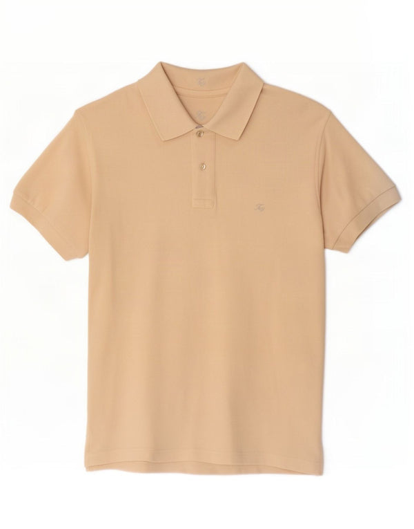 Fay Mens Polo Shirt Medium Beige Cotton