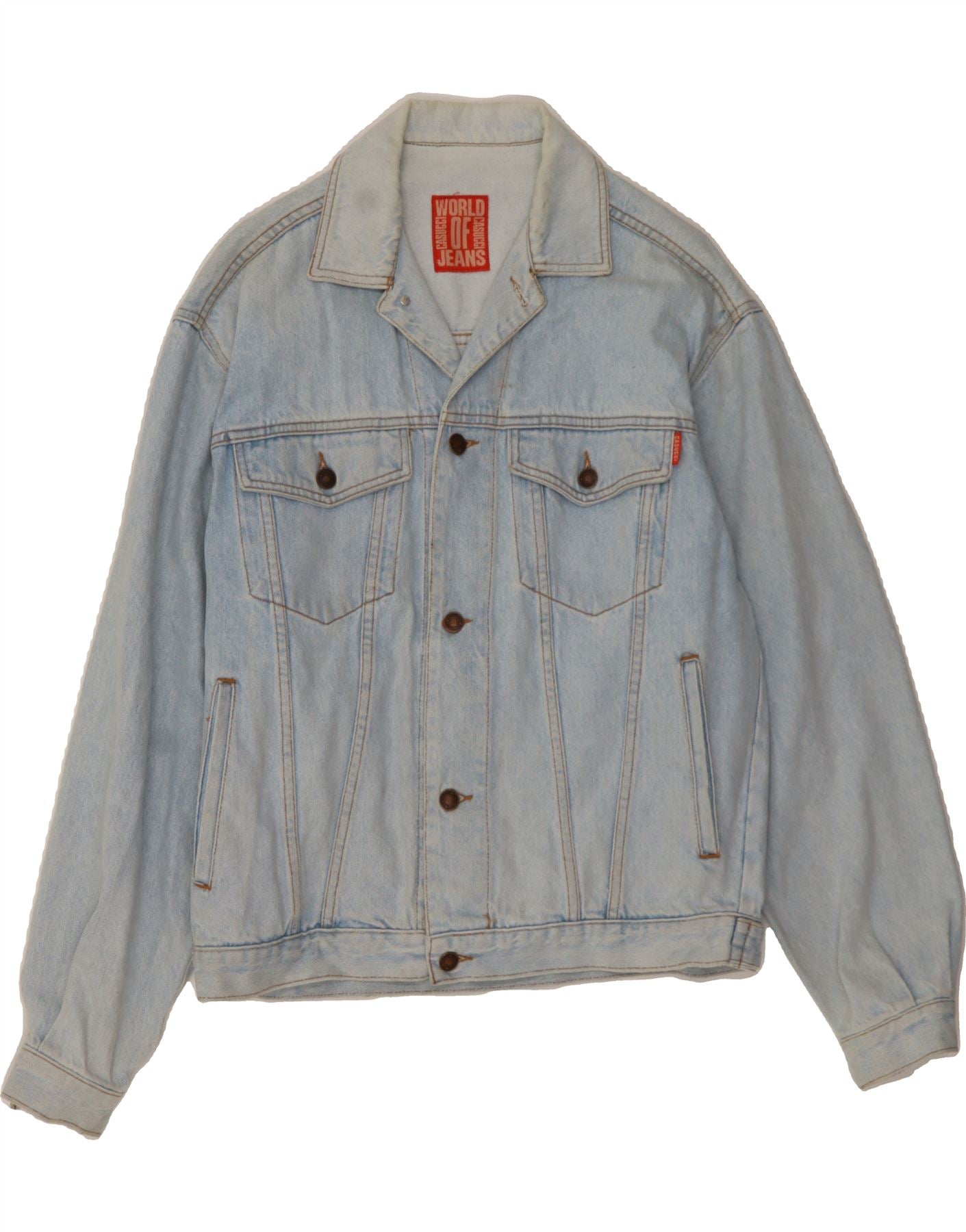 CASUCCI Giacca in denim da uomo UK 38 Blu medio