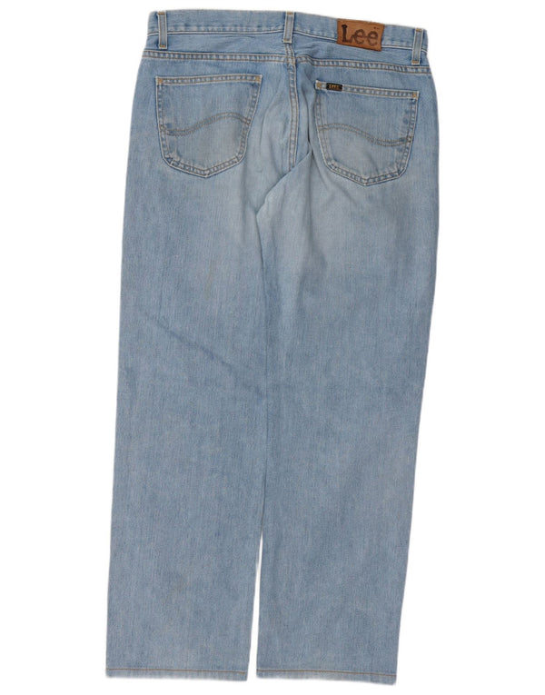Lee Mens Straight Jeans W36 L31 Blue Cotton