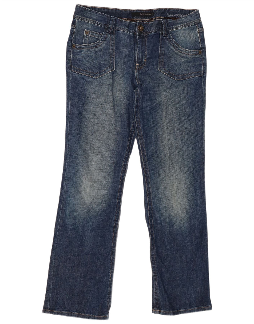 CALVIN KLEIN Womens Bootcut Jeans US 14 XL W34 L31 Blue Cotton