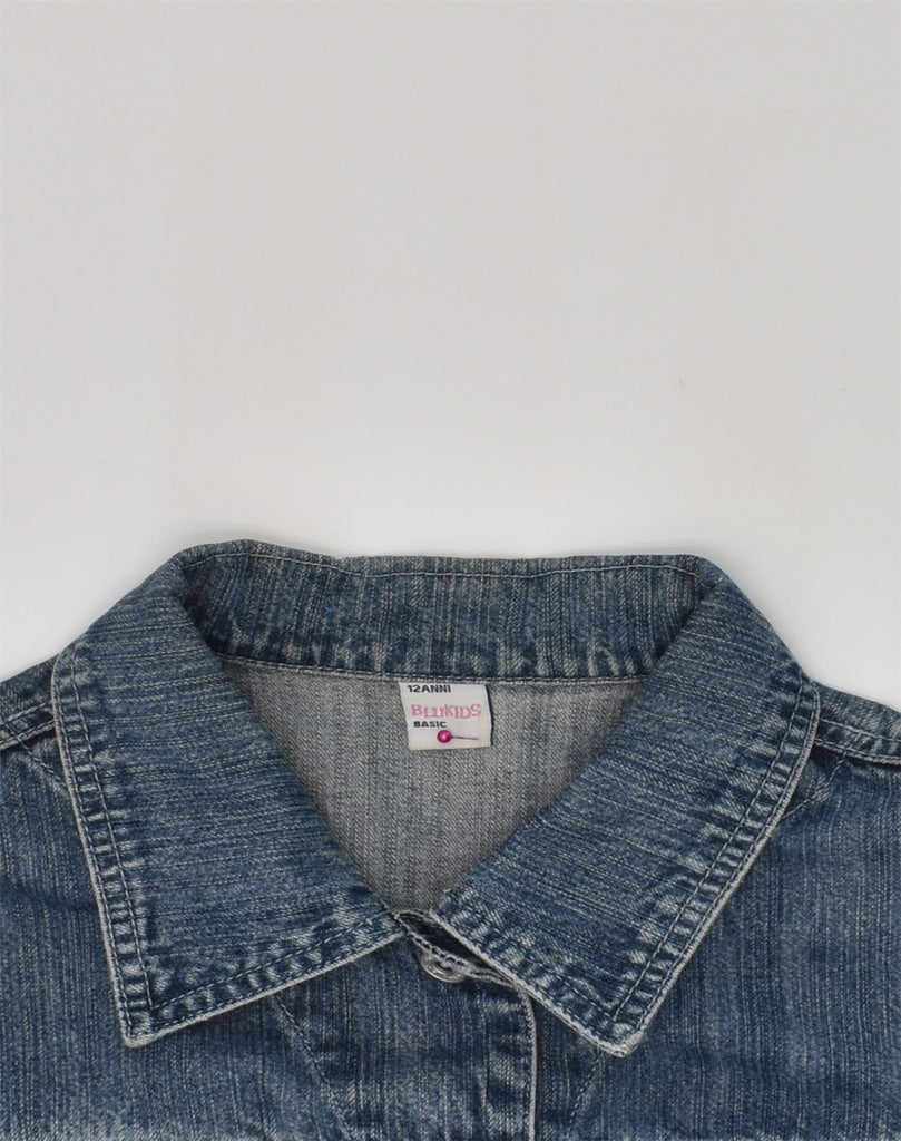 VINTAGE Girls Denim Jacket 11-12 Years Blue Cotton | Vintage Vintage | Thrift | Second-Hand Vintage | Used Clothing | Messina Hembry 