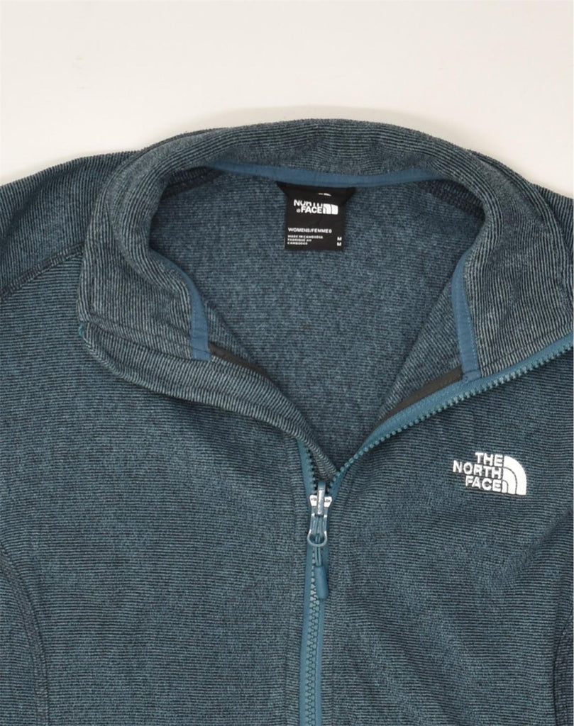 THE NORTH FACE Womens Fleece Jacket UK 14 Medium Blue Pinstripe Polyester | Vintage The North Face | Thrift | Second-Hand The North Face | Used Clothing | Messina Hembry 