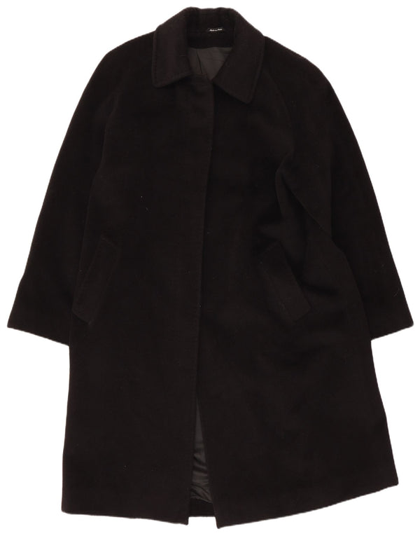 Piacenza Womens Overcoat UK 14 Large Black Wool
