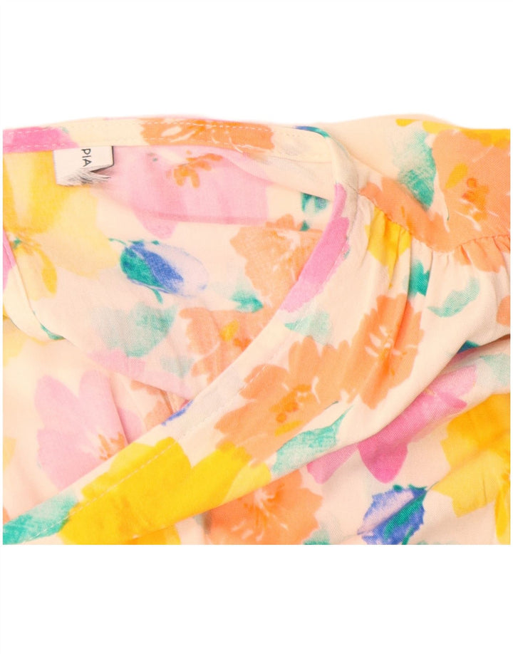 VINTAGE Womens A-Line Dress UK 8 Small Multicoloured Floral