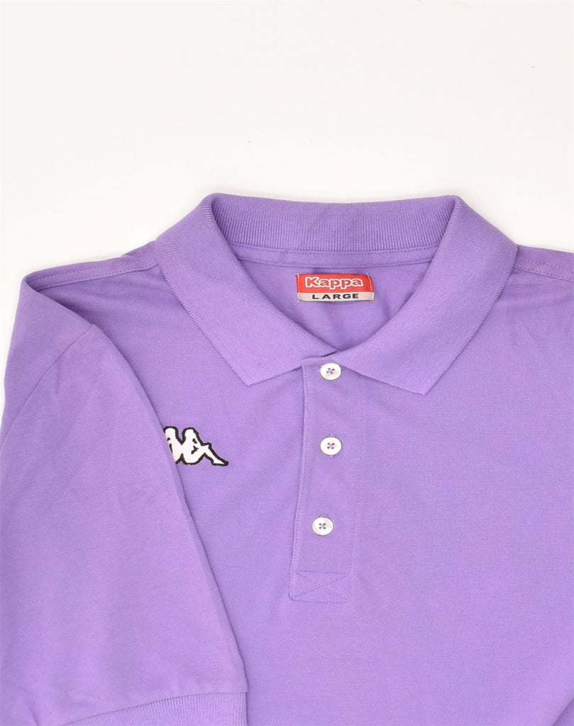 KAPPA Mens Polo Shirt Large Purple Cotton | Vintage Kappa | Thrift | Second-Hand Kappa | Used Clothing | Messina Hembry 