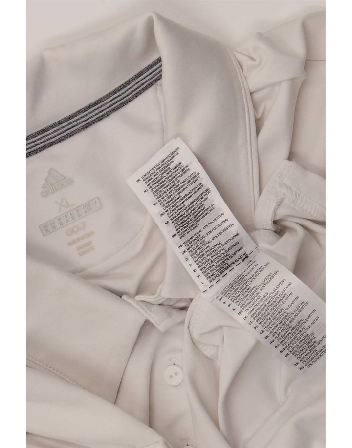 Adidas Womens Polo Shirt UK 18 XL White Polyester