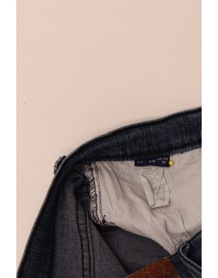 Trussardi Womens Slim Jeans W26 L27 Navy Blue Cotton
