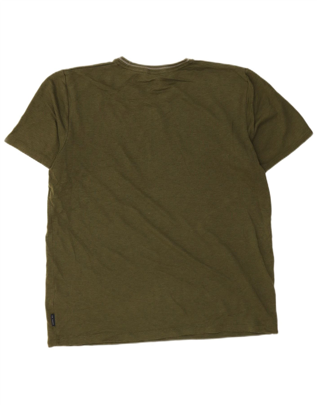 Ted Baker Mens T-Shirt Top Size 4 Large Khaki Cotton