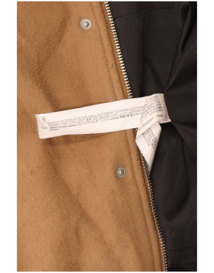Zara Mens Bomber Jacket UK 38 Medium Brown Polyester