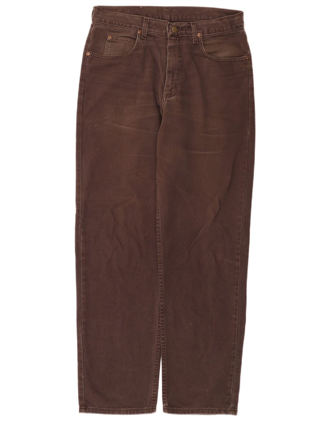 Lee Mens Kansas Straight Jeans W34 L32 Brown Cotton