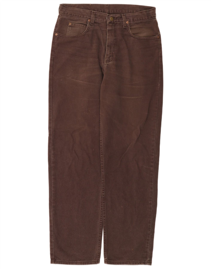 Lee Mens Kansas Straight Jeans W34 L32 Brown Cotton