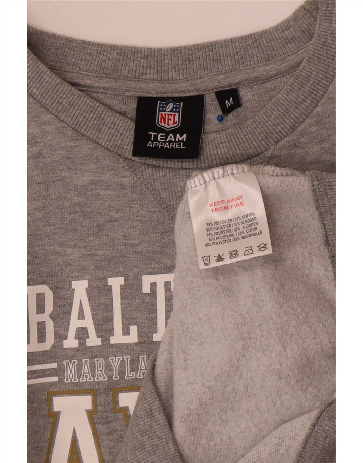 NFL Mens Baltimore Ravens Graphic Sweatshirt Jumper Medium Grey Flecked