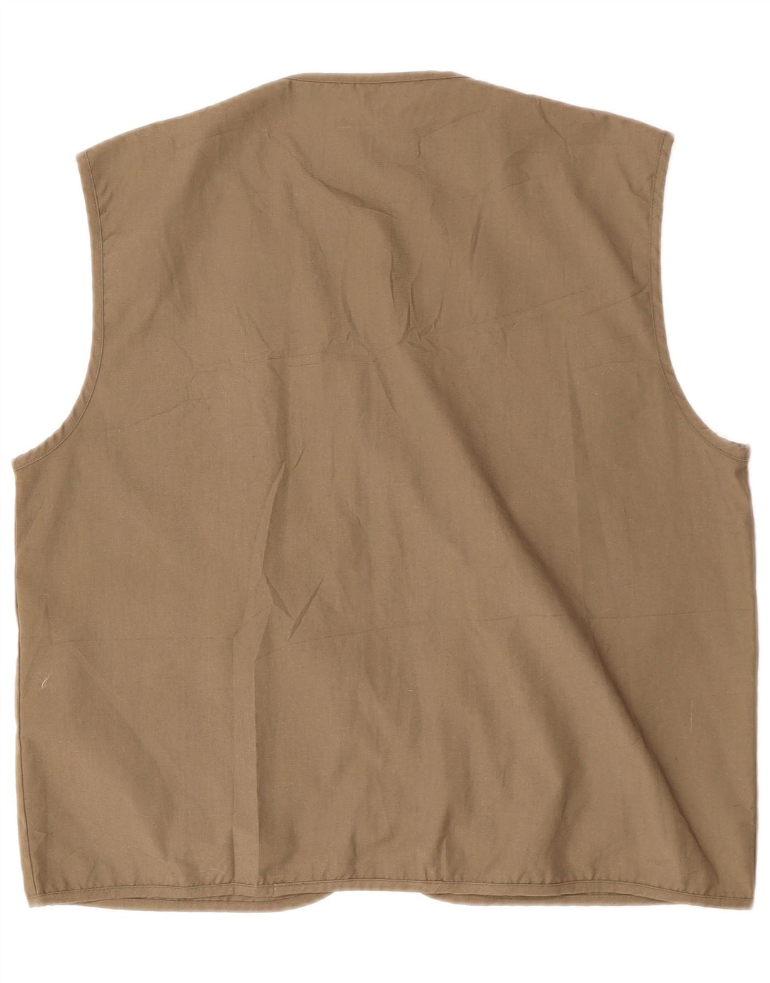 VINTAGE Mens Utility Gilet UK 40 Large Brown Cotton