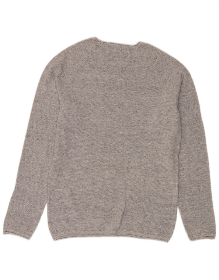 Jack & Jones Mens Crew Neck Jumper Sweater Small Grey Flecked