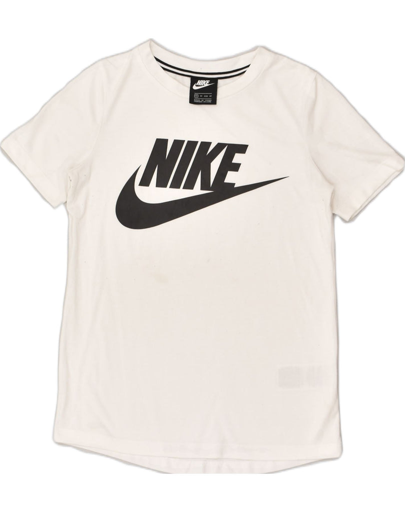 NIKE Mens Graphic T-Shirt Top XS White Polyester | Vintage Nike | Thrift | Second-Hand Nike | Used Clothing | Messina Hembry 