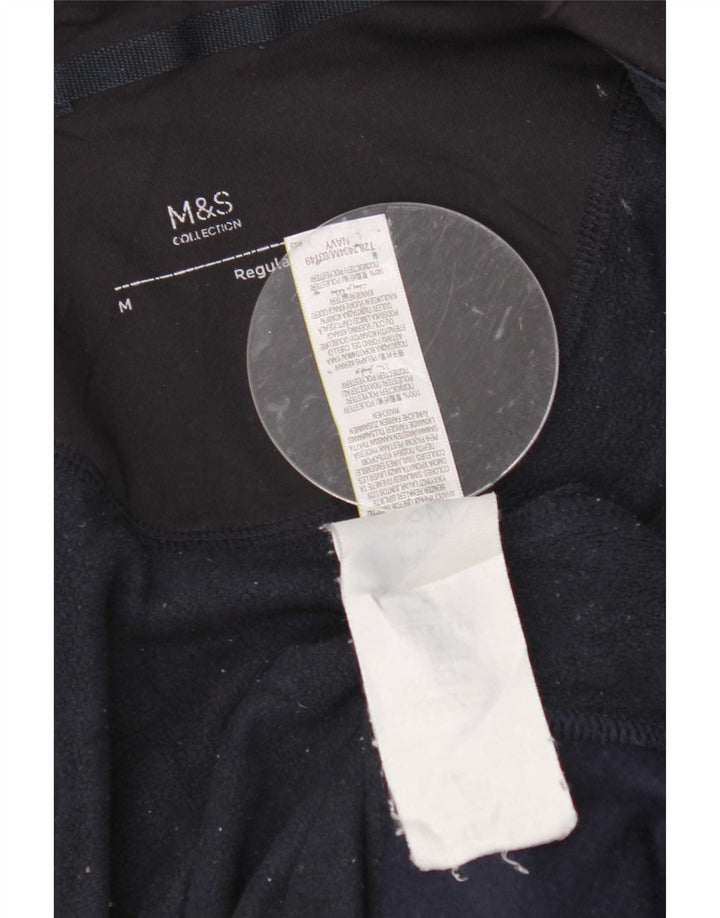 Marks & Spencer Mens Regular Fit Fleece Jacket UK 38 Medium Navy Blue