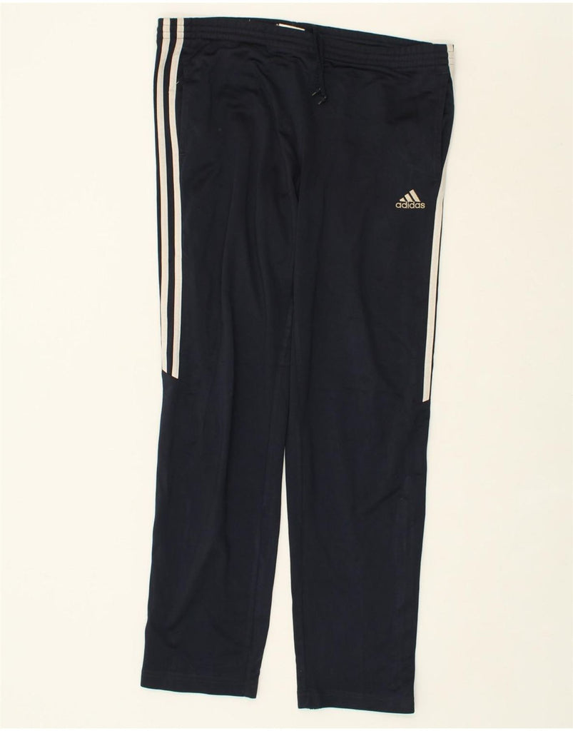 ADIDAS Mens Tracksuit Trousers Large Navy Blue Polyester | Vintage Adidas | Thrift | Second-Hand Adidas | Used Clothing | Messina Hembry 