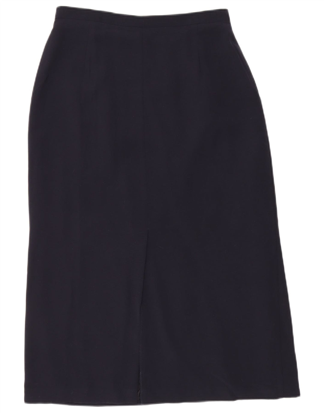 MARKS & SPENCER Womens Midi Skirt UK 14 Medium W30  Navy Blue Polyester