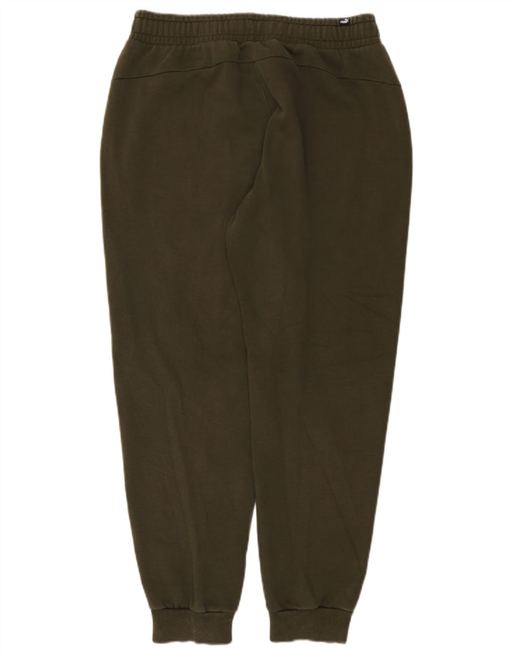 Puma Mens Tracksuit Trousers Joggers Large  Khaki Cotton