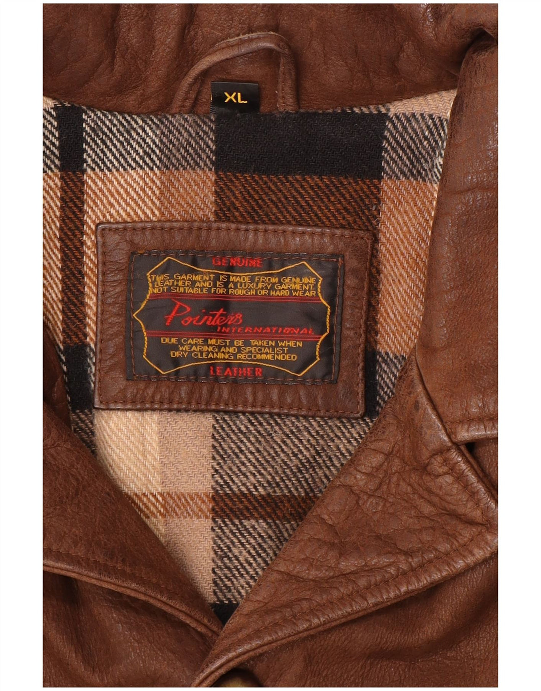 Vintage Mens Leather Jacket UK 42 XL Brown Leather