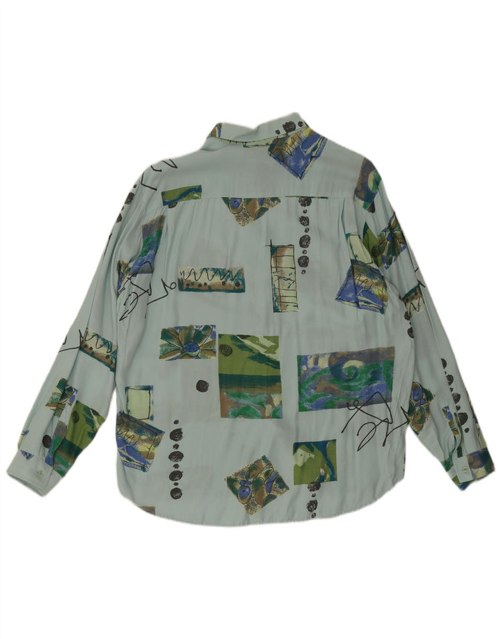 Nazzareno G. Mens Shirt Large Blue Patchwork