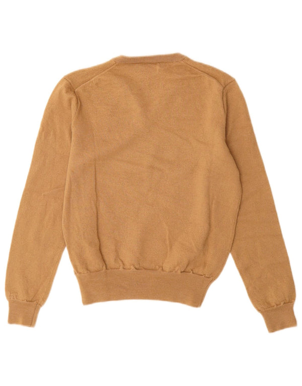 Polo Ralph Lauren Boys V-Neck Jumper Sweater 9-10 Years Small Brown