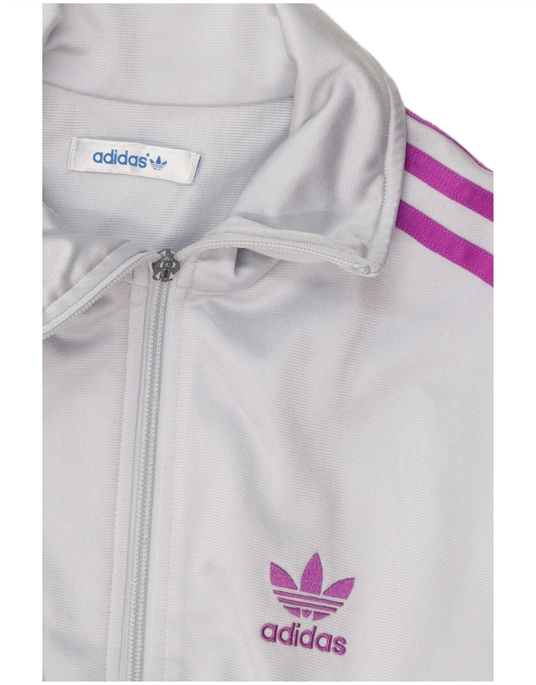 Adidas Womens Tracksuit Top Jacket EU 34 XS Grey Polyester
