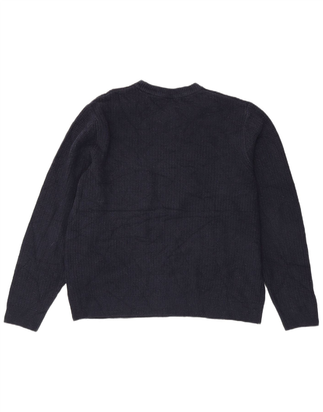 Marks & Spencer Mens Crew Neck Jumper Sweater Large Navy Blue Acrylic