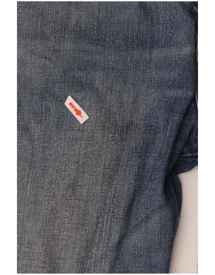 Armani Mens Straight Jeans W36 L34 Blue Cotton