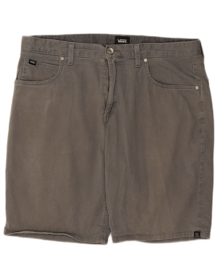 Vans Mens Casual Shorts W34 Large Grey Cotton