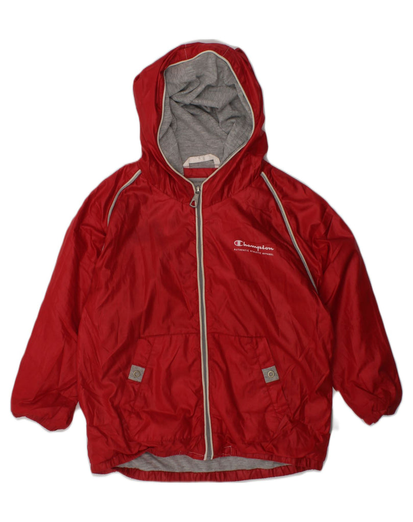 CHAMPION Boys Hooded Rain Jacket 2-3 Years XL Red Polyester | Vintage Champion | Thrift | Second-Hand Champion | Used Clothing | Messina Hembry 