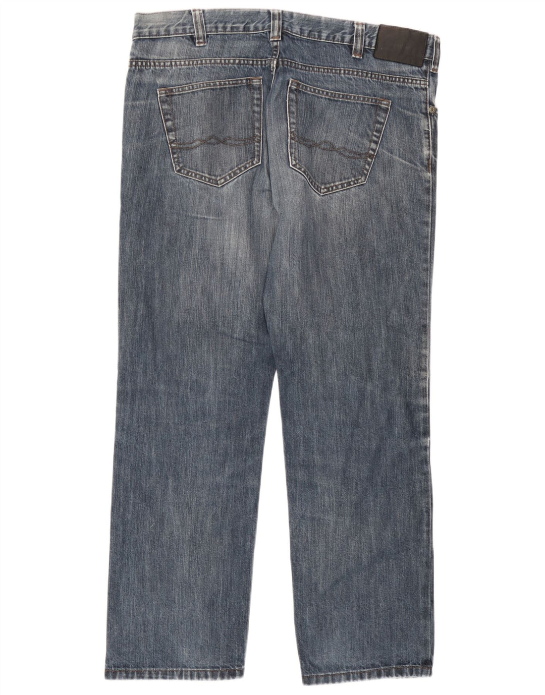 C&A Mens Straight Jeans W37 L30 Blue Cotton